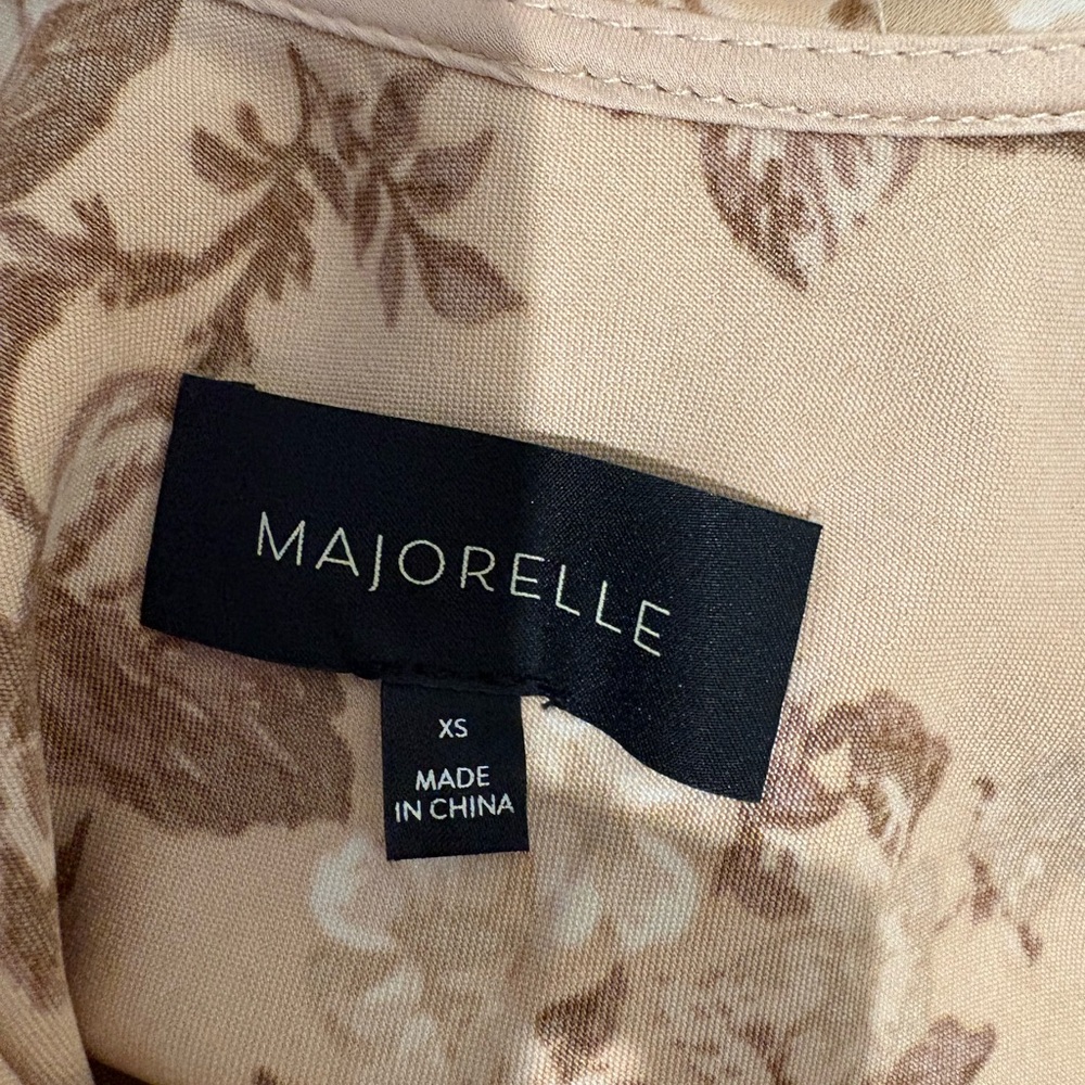 MAJORELLE Champagne Floral Cowl Backless Dress - Picture 5 of 5